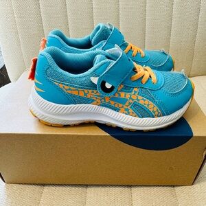 Asics Blue & Orange Dino Sneakers Toddler Size 12